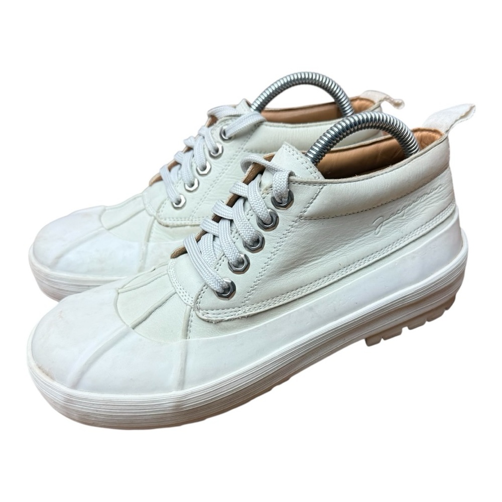 Jacquemus  women size 7.5 beige white Leather Interior shoes
